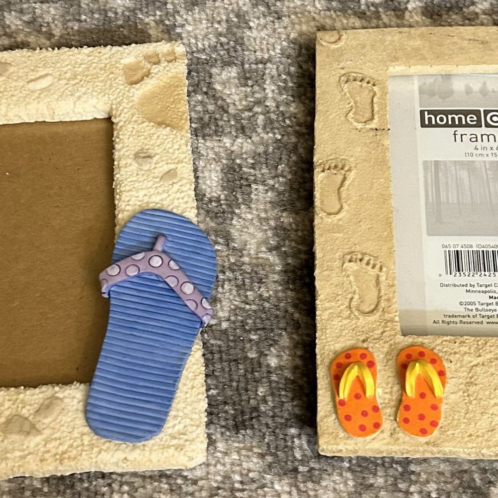 Home Trends Two Ceramic Beach Theme 4"X6" Picture Frames